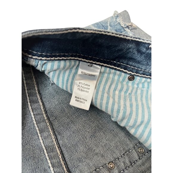 Shyanne Denim Shorts Western Blue Jean Short Embellished Pockets Women's Size 29 - Picture 5 of 5